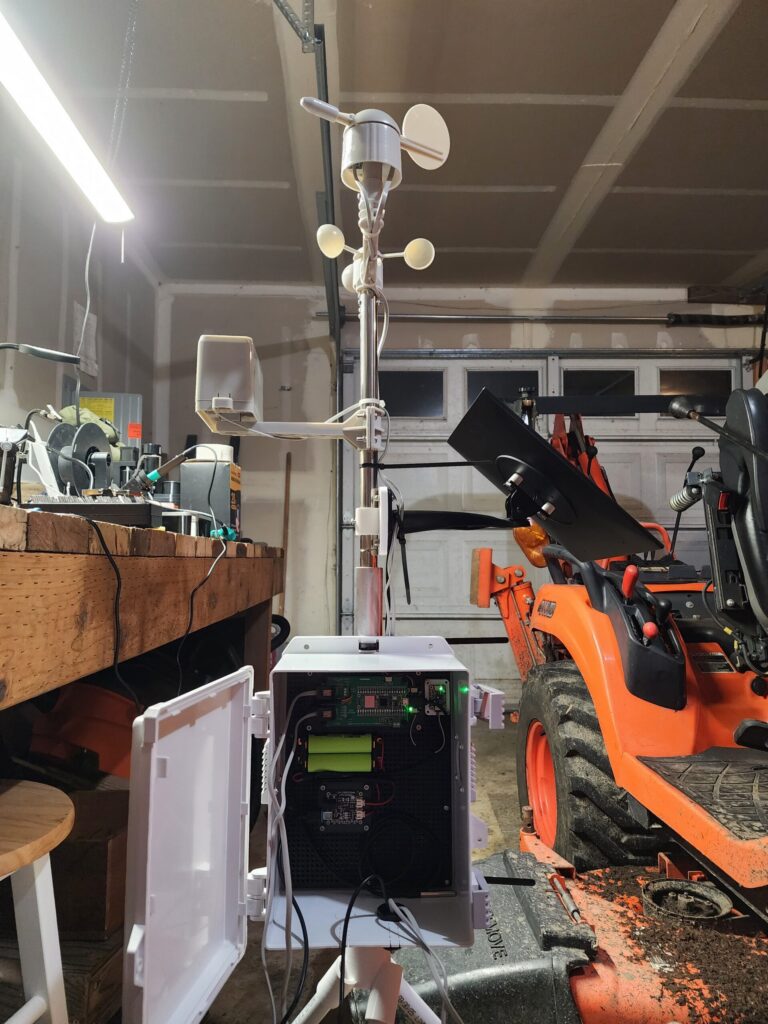 My Weather Station in Progress! Please forgive my muddy tractor, she works "real hard" year round, and is often put away wet…